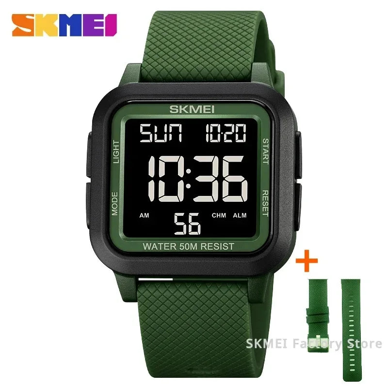 Reloj SKMEI 1894 Deportivo Digital Estilo Militar Para Hombre, Pantalla LED y Cierre de Hebilla