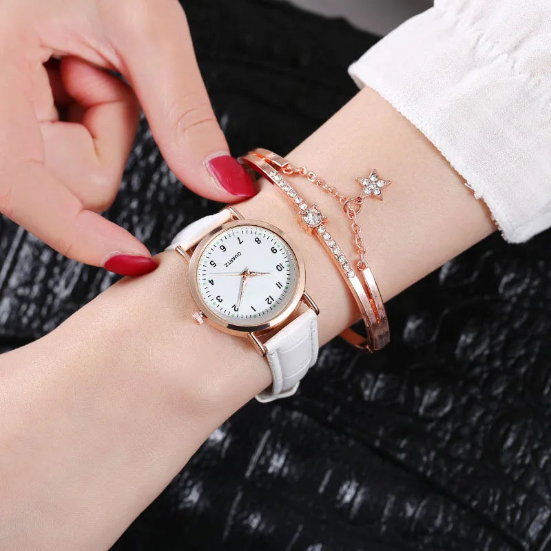 Reloj de Cuero Mujer Moda Luminous