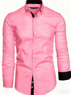Chemise Slim Fit Homme Manches Longues Bureau/Affaires