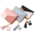Portefeuille femme en cuir PU avec porte-cartes et porte-monnaie