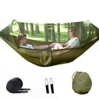 Hamac de camping 2 en 1 avec moustiquaire en nylon ultra-léger