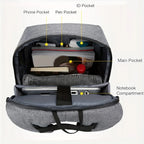 Sac à dos antivol homme 15" Multifonctionnel avec port USB