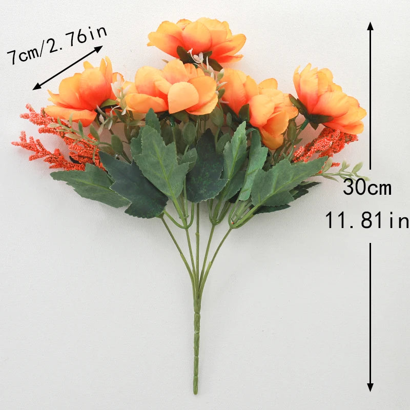 Flores Artificiales de Seda Orquídeas Loto y Rosa Bodas