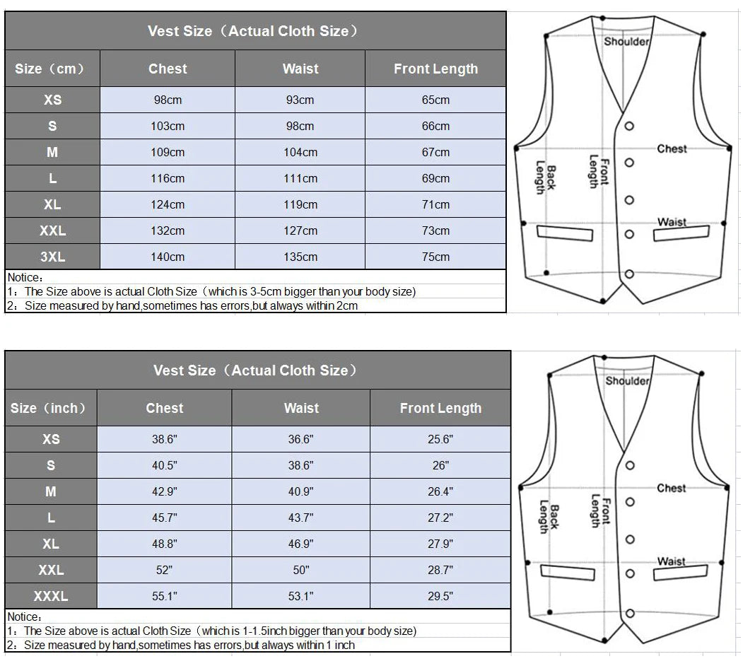 Men's Suit Vest V-Neck Business