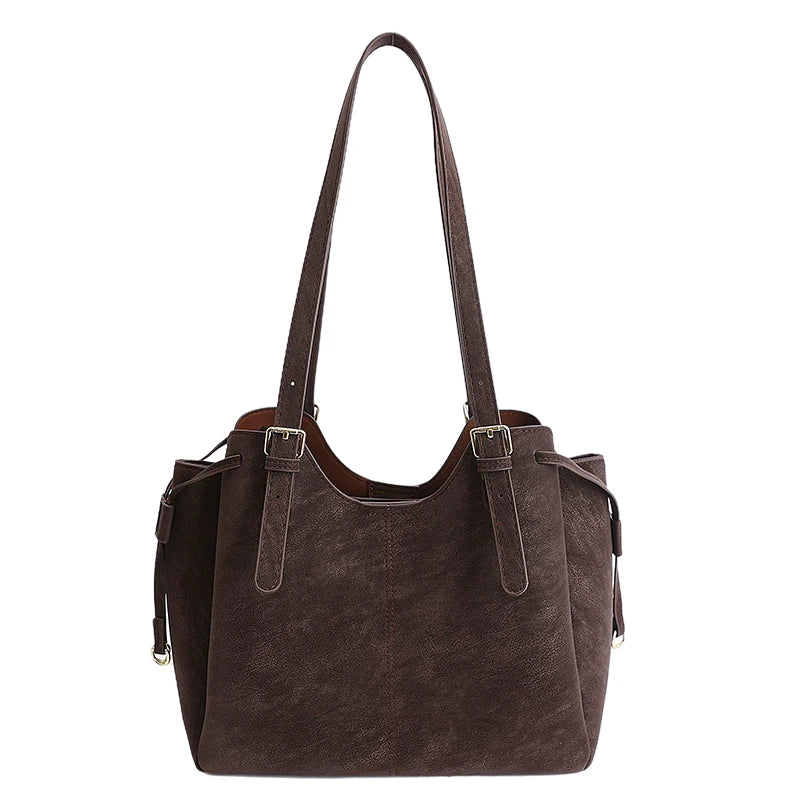 Bolso Tote de Gamuza para Mujer Retro Minimalista