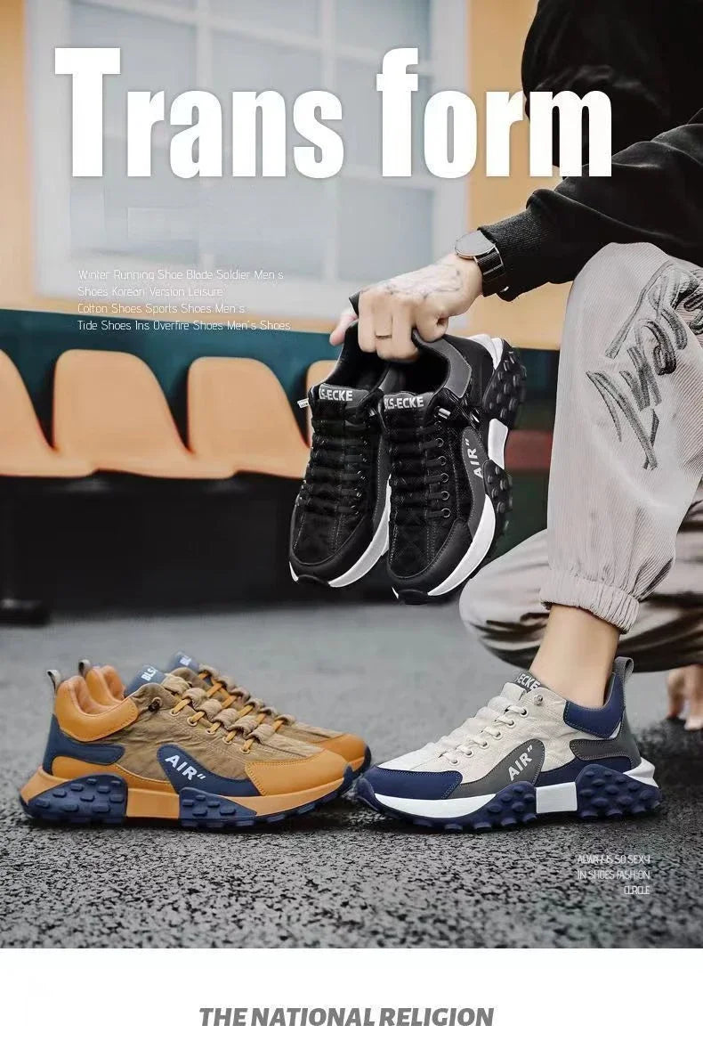 Men's Non-Slip Chunky Sole Trainers