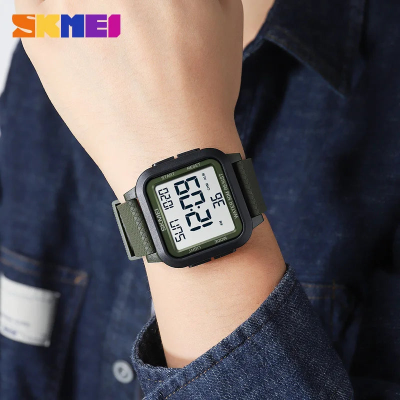 Reloj SKMEI 1894 Deportivo Digital Estilo Militar Para Hombre, Pantalla LED y Cierre de Hebilla