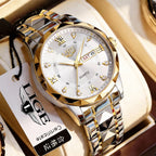 Montre Homme LIGE Quartz Acier Inoxydable Lumineuse Étanche