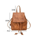 Sac à dos en cuir PU pour femme, style vintage décontracté