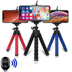Mini trépied souple flexible pour téléphone portable et appareil photo avec clip