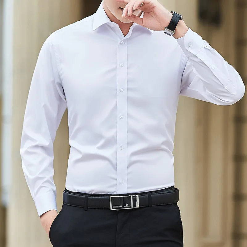 Camisa Hombre Talla Grande Manga Larga Negocios