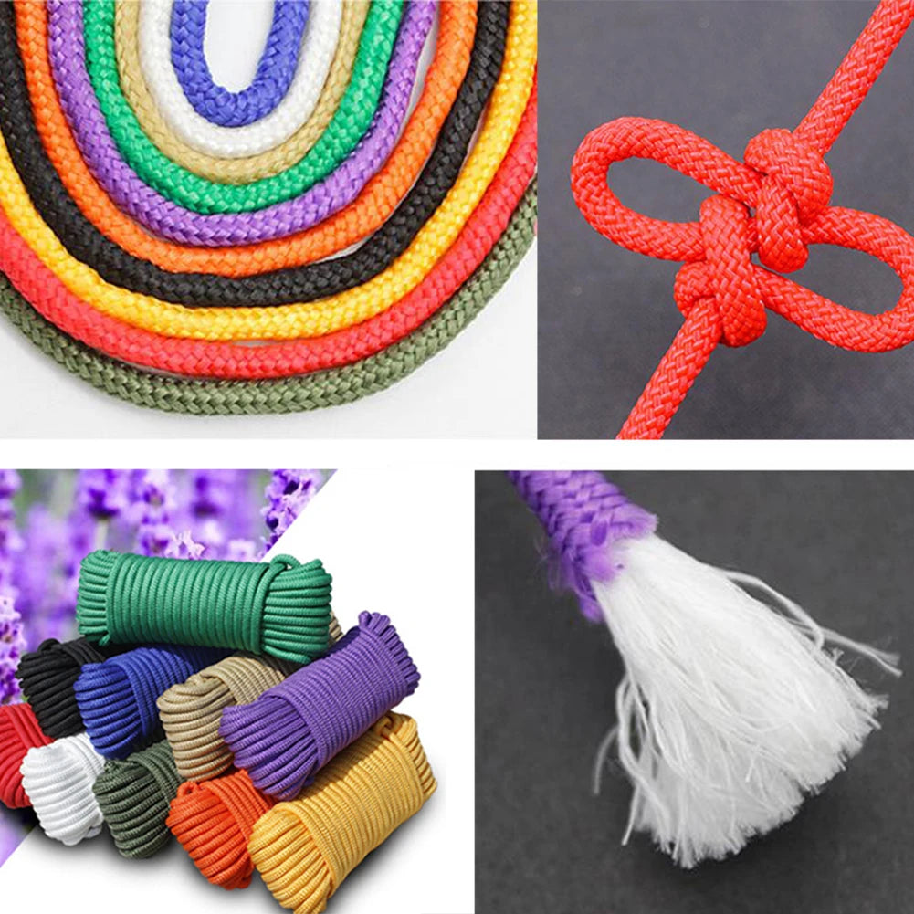 Cuerda Trenzada 8mm 10m Cuerda Paracord Supervivencia