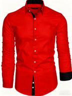 Chemise Slim Fit Homme Manches Longues Bureau/Affaires