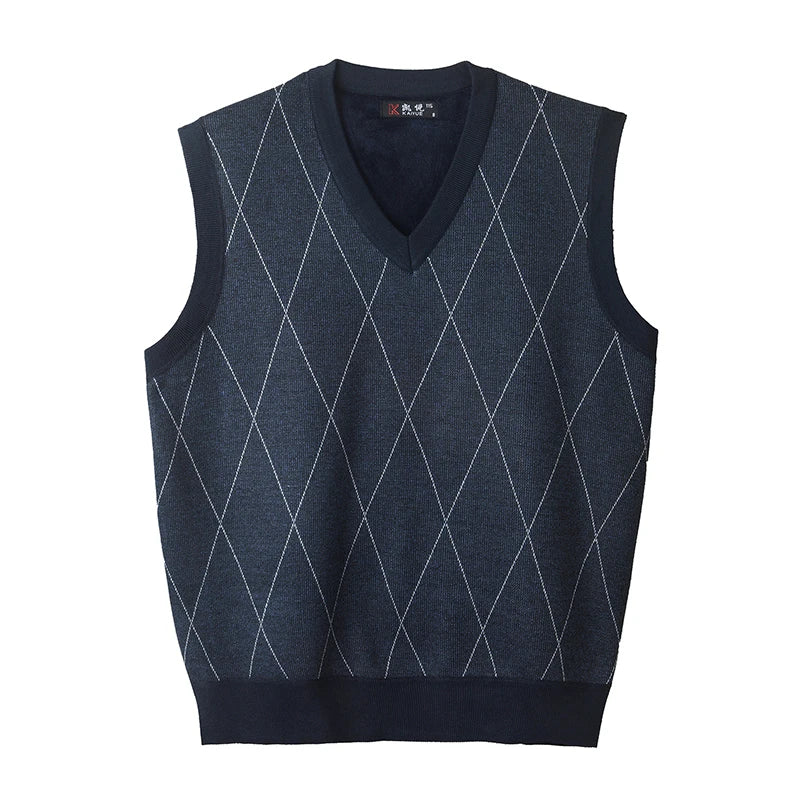Men's V-Neck Knitted Vest