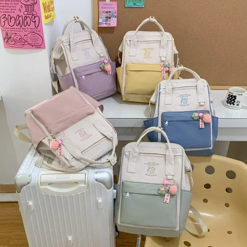 Mochila Kawaii Estilo Japonés Impermeable Juveniles Escolar Multiuso