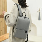Mochila Pequeña Impermeable Color Sólido Multibolsillos