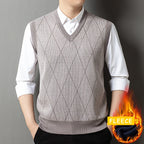Gilet en maille col en V pour homme