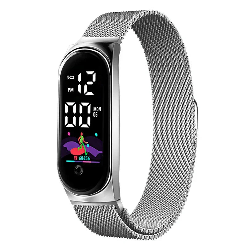 Reloj LED Mujer Metal Correa Magnética