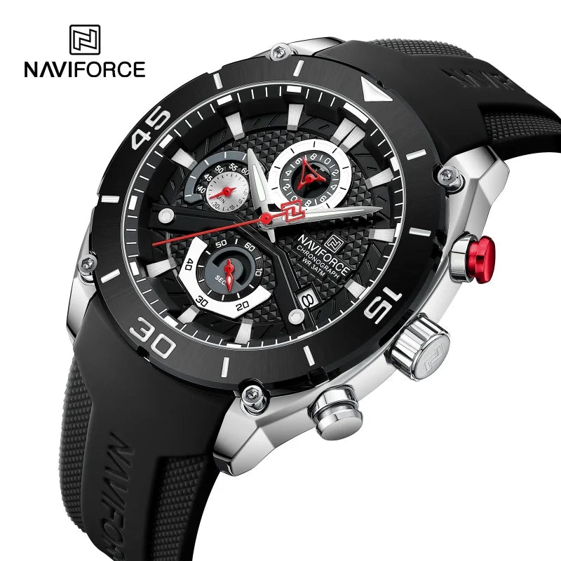 Reloj NAVIFORCE 8038 Deportivo Para Hombre con Cronógrafo y Manecillas Luminosas