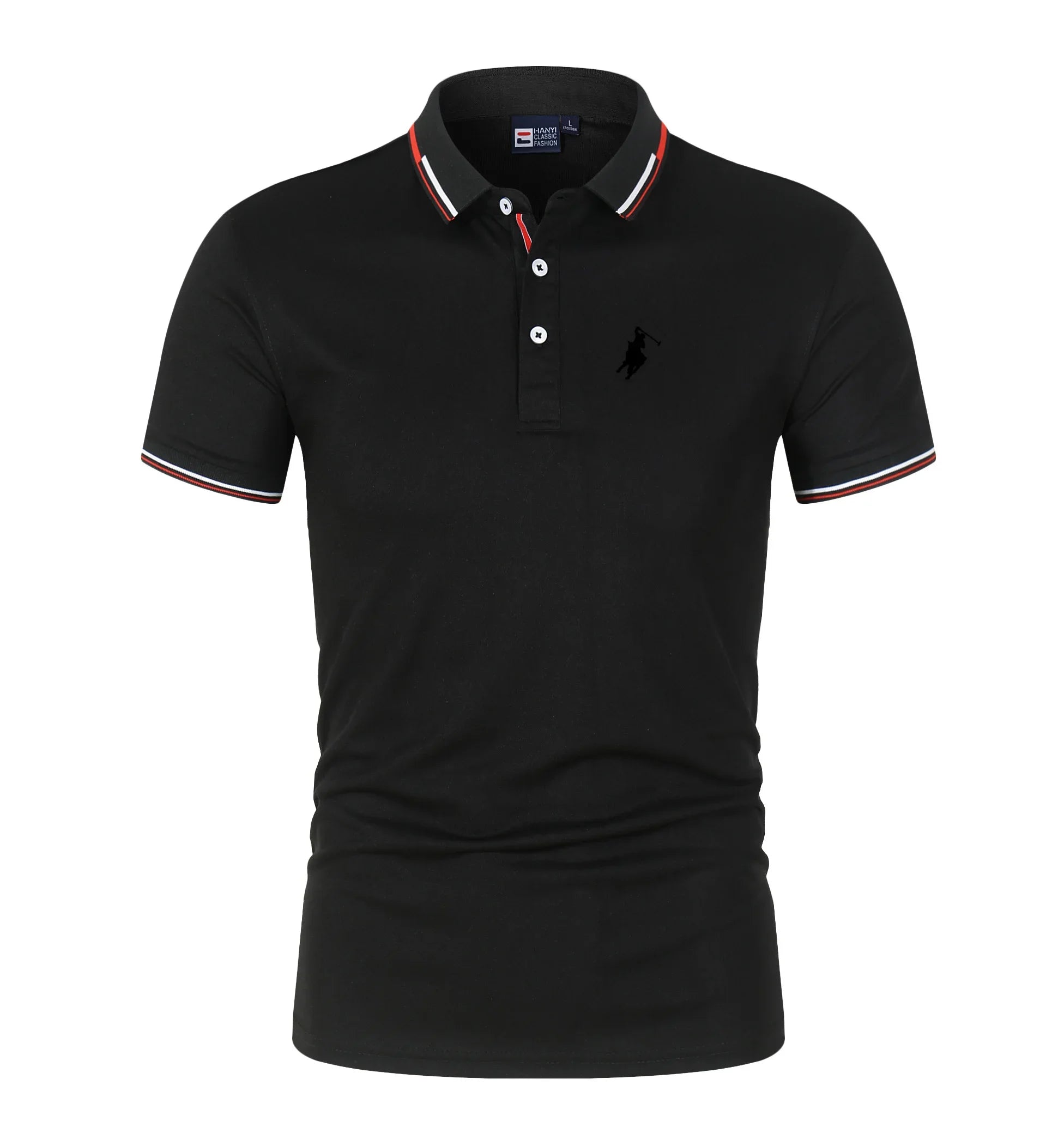 Polo de Manga Corta para Hombre Color Sólido Casual