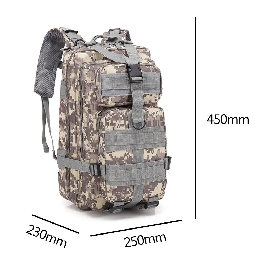 Mochila Estilo Militar 30L Impermeable Oxford Camping Senderismo