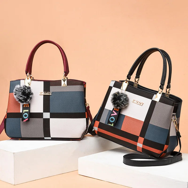 Bolso de Mano Elegante para Mujer Cuero PU Cruzado