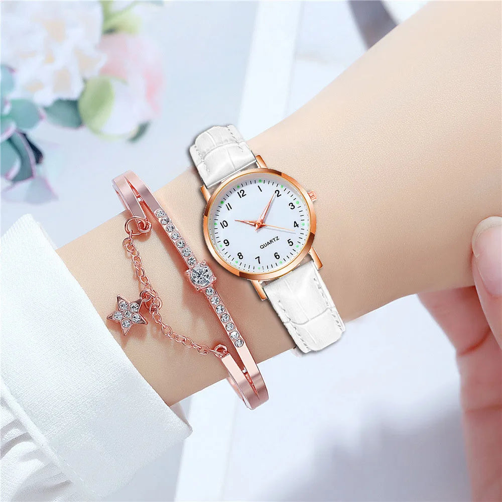 Reloj de Cuero Mujer Moda Luminous