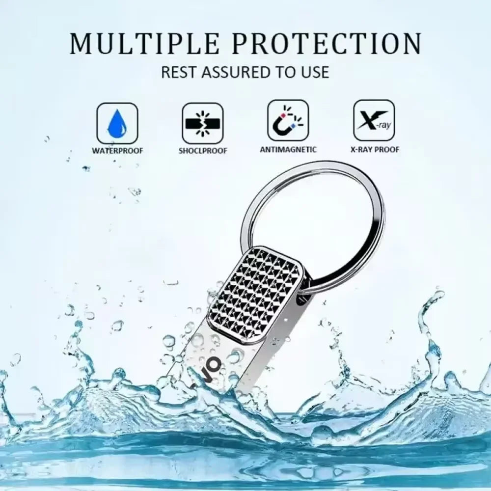 Memoria USB Lenovo Mini Metálica de 32GB, 64GB y 128GB, Plateada, con Llavero Gratis