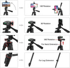 Trépied Portable Léger pour Téléphone avec Télécommande