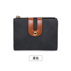 Portefeuille court en cuir PU pour femme grande capacité avec porte-cartes