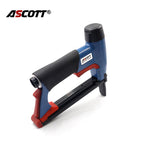 Pistola Grapadora Ascott Neumática 21Ga 8016-429 Nariz Larga 12.8mm Hilo Fino Para Tapicería y Carpintería