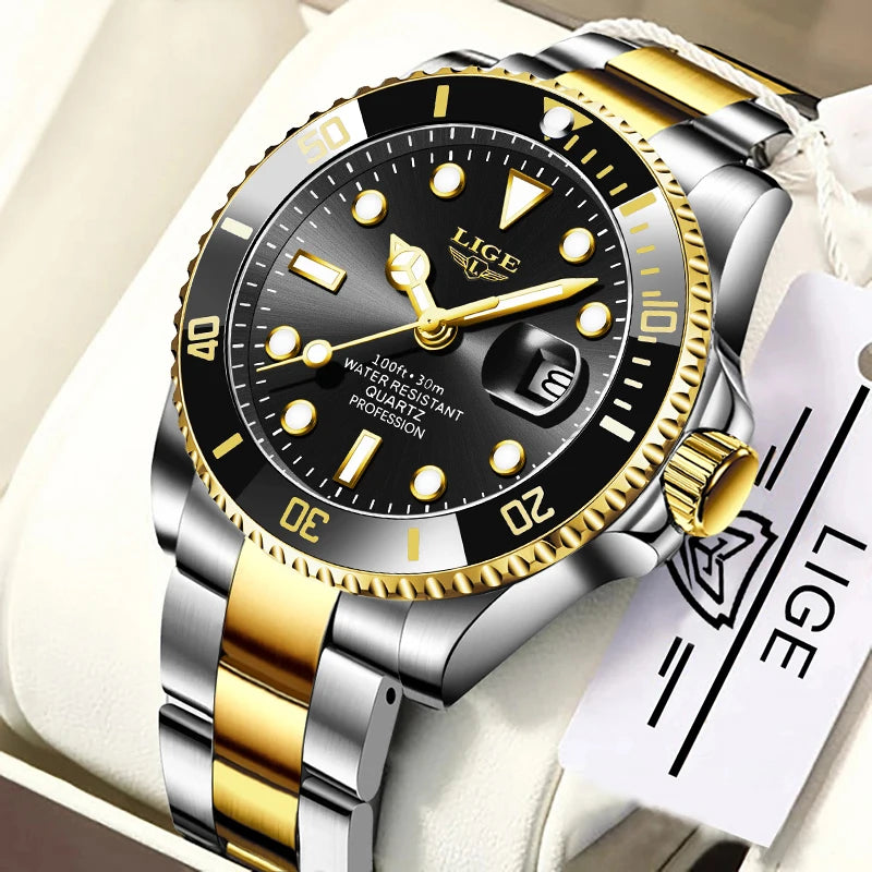 Reloj Hombre LIGE Moda Cuarzo Deportivo Buceo