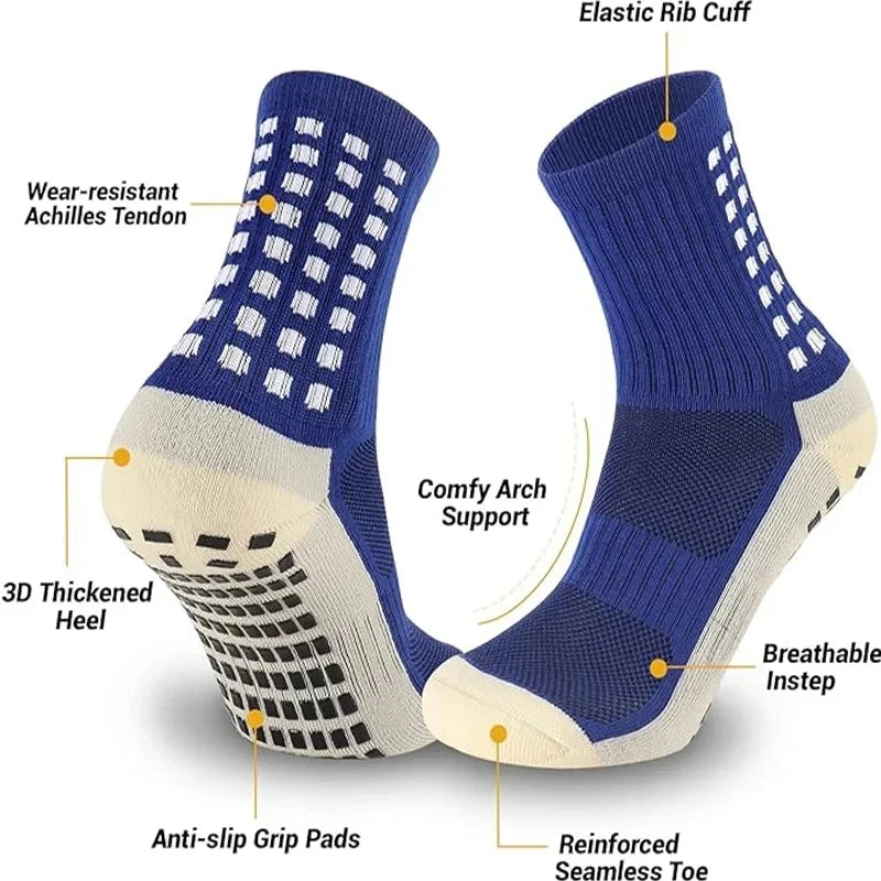 Calcetines Fútbol Antideslizantes con Suela de Silicona