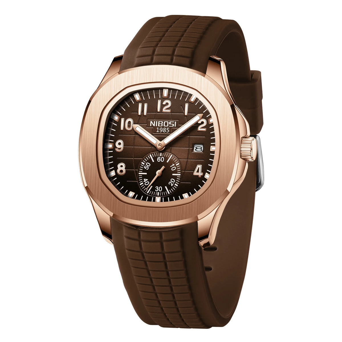 Reloj de Cuarzo NIBOSI AQUANAUT 2653 Para Hombre, Resistente al Agua, Luminoso con Fecha Automática