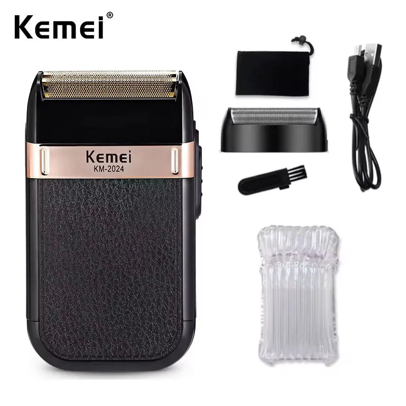Afeitadora Eléctrica Kemei KM-2024 Recargable USB Barba